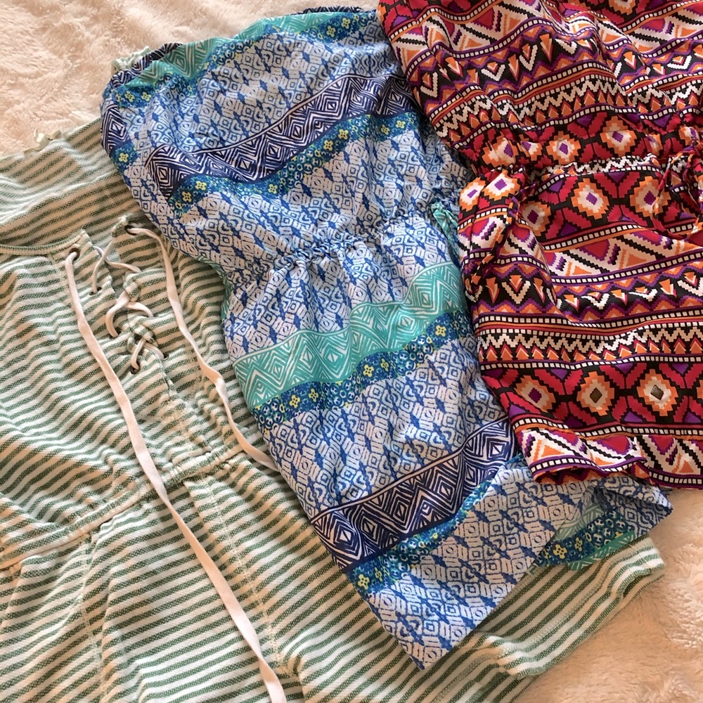 3 pairs of Rompers